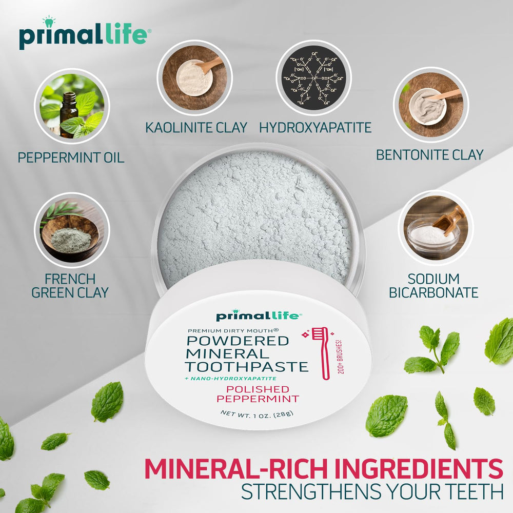 Primal Life Organics etiqueta legible con lista de ingredientes naturales