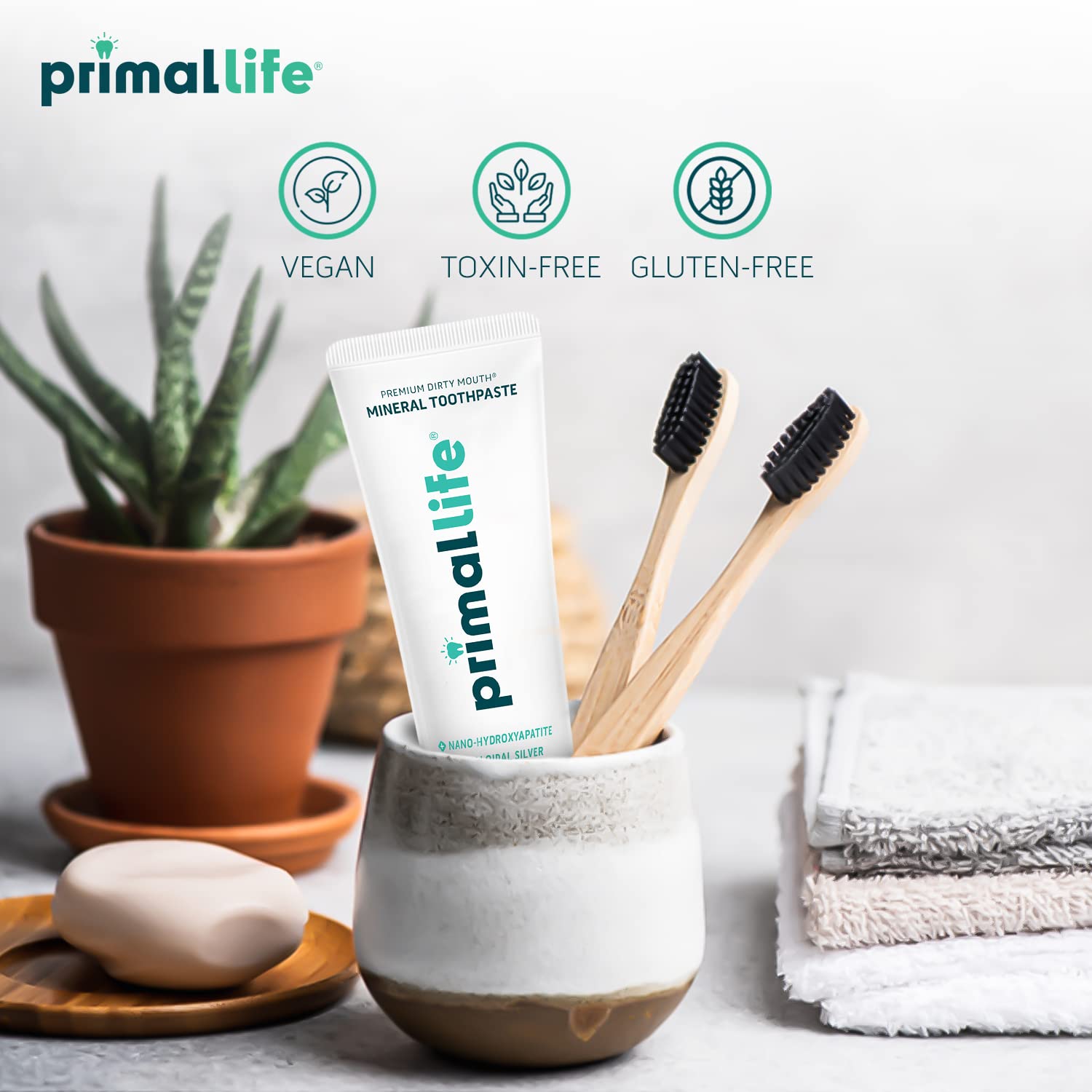 Primal Life Organics etiqueta con ingredientes destacando ingredientes orgánicos