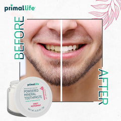 Primal Life Organics etiqueta con lista de ingredientes orgánicos visibles