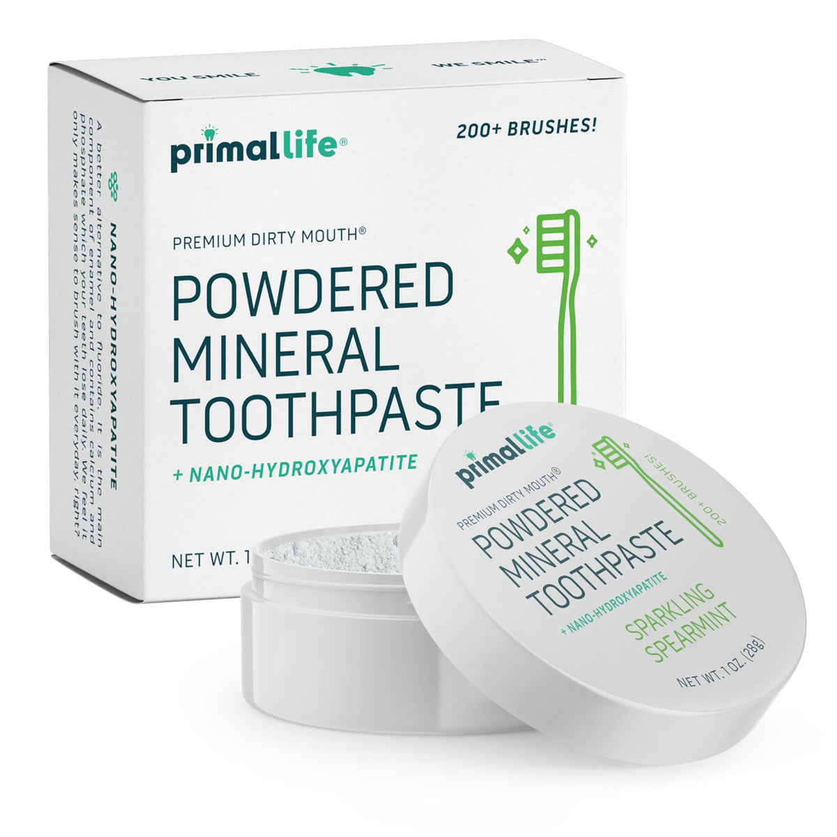 Primal Life Organics frasco delantero que muestra formato y beneficio frescor