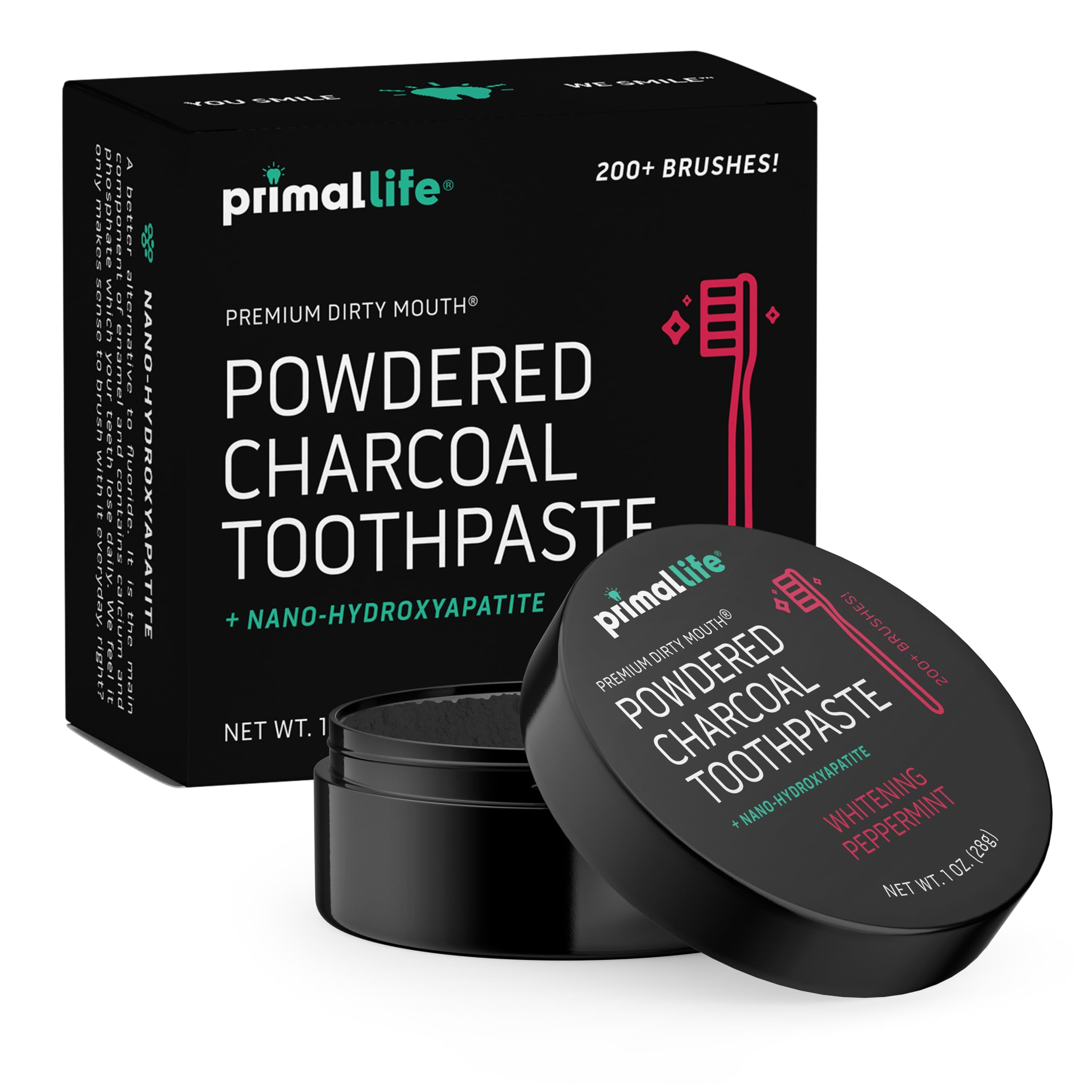 Primal Life Organics frente del envase mostrando diseño y tamaño útil