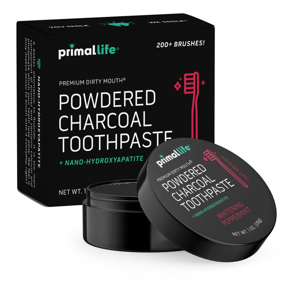 Primal Life Organics frente del envase mostrando diseño y tamaño útil