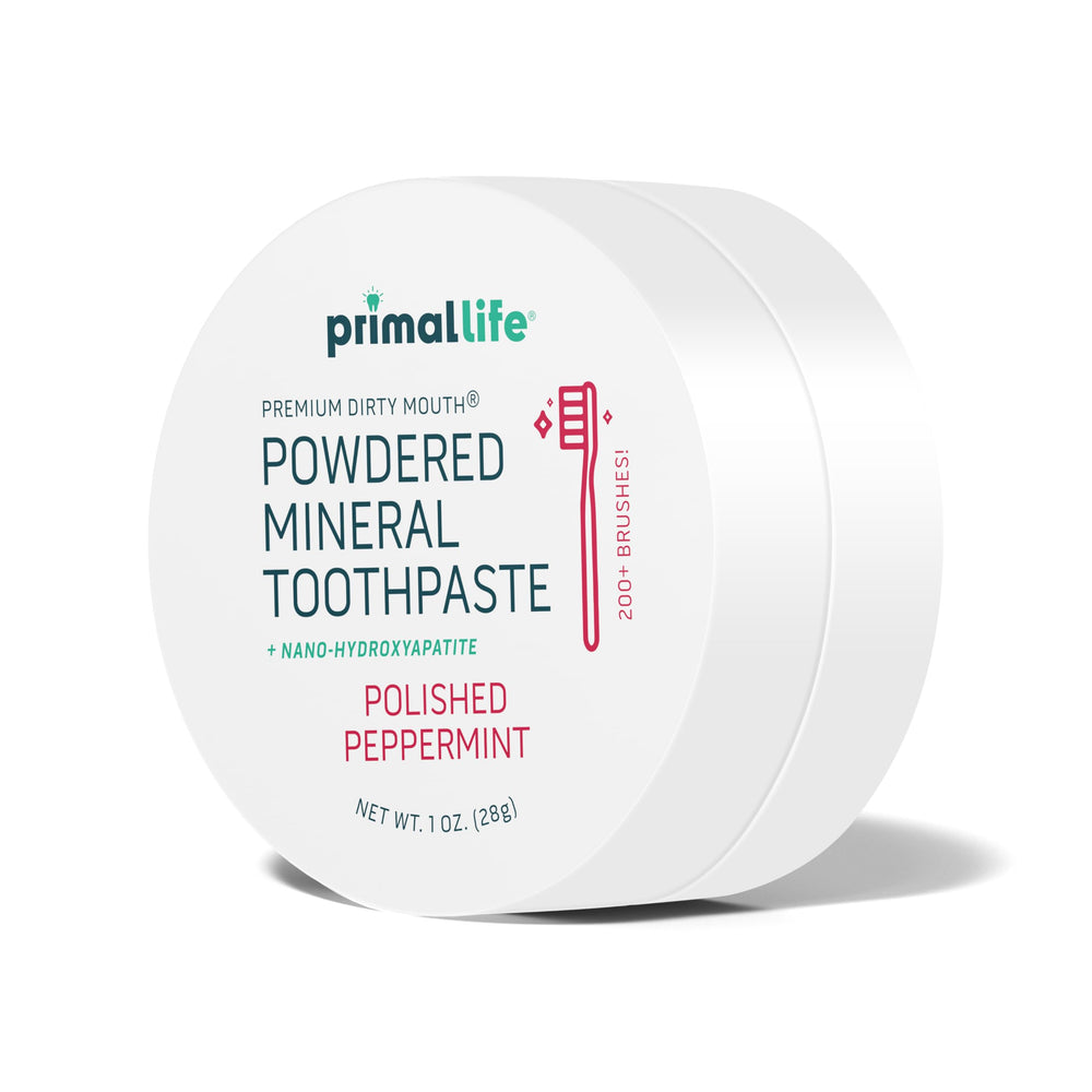 Primal Life Organics polvo en primer plano, textura fina para limpieza