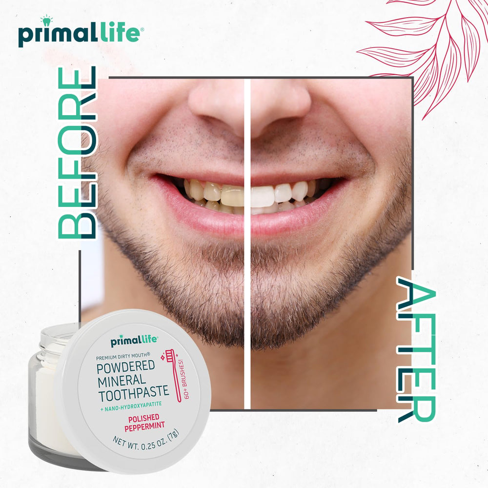 Primal Life Organics cepillo humedecido recogiendo polvo para un cepillado fresco