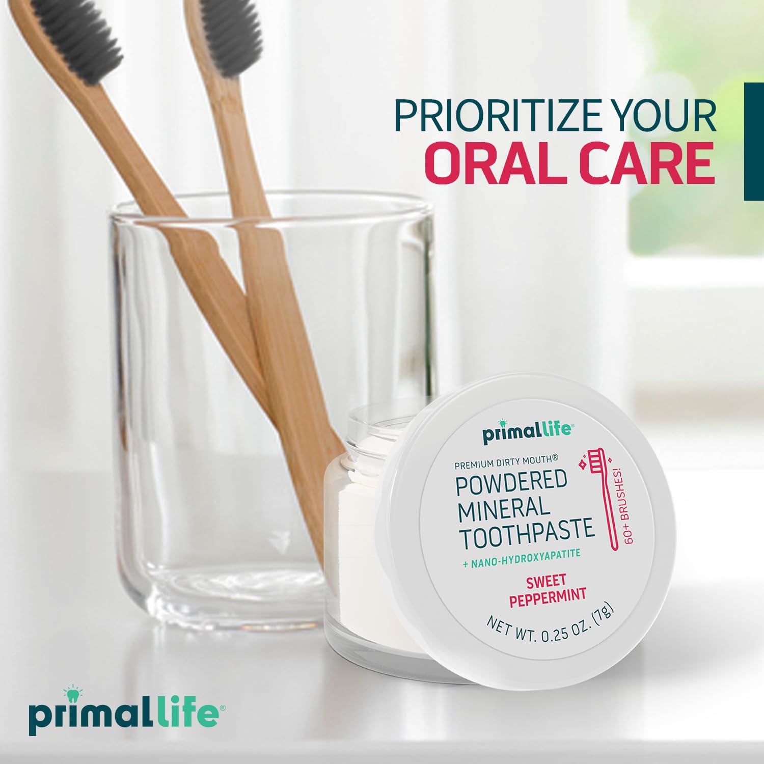 Primal Life Organics uso en baño mostrando practicidad para viajes