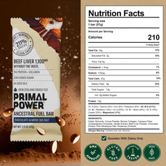 Primal Power etiqueta nutricional destacando B12 y proteínas