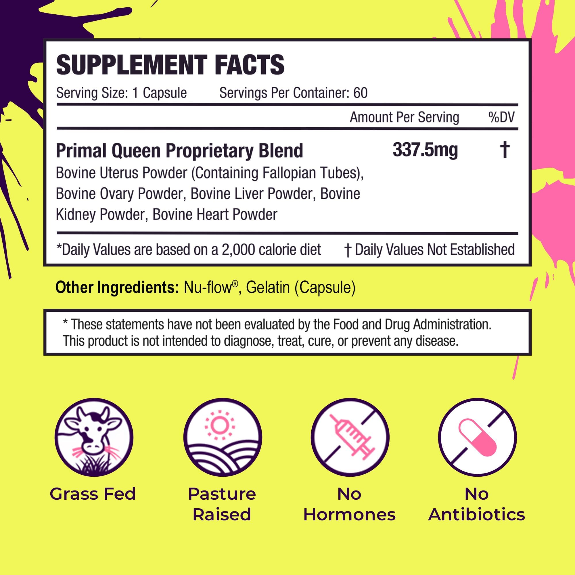Primal Queen etiqueta de ingredientes legible, transparencia en origen