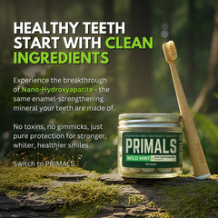 PRIMALS frasco abierto con 60 tabletas visibles listo para un mes