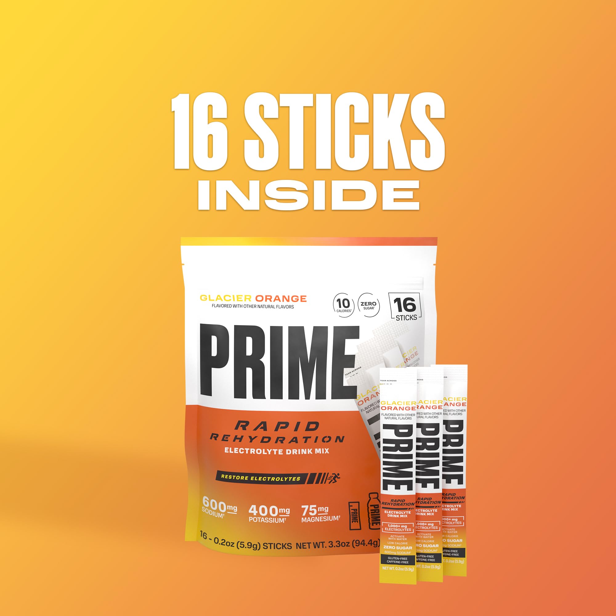 PRIME HYDRATION sobre en mano para comparar tamaño y portabilidad