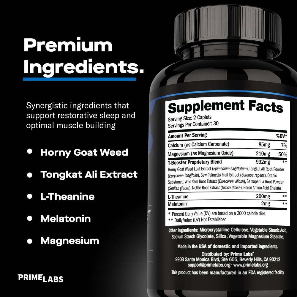 Prime Labs botella abierta con cápsulas para consumo nocturno seguro