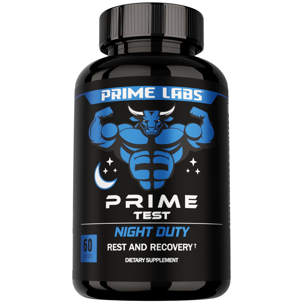 Prime Labs envase frontal mostrando el suplemento y confianza nocturna