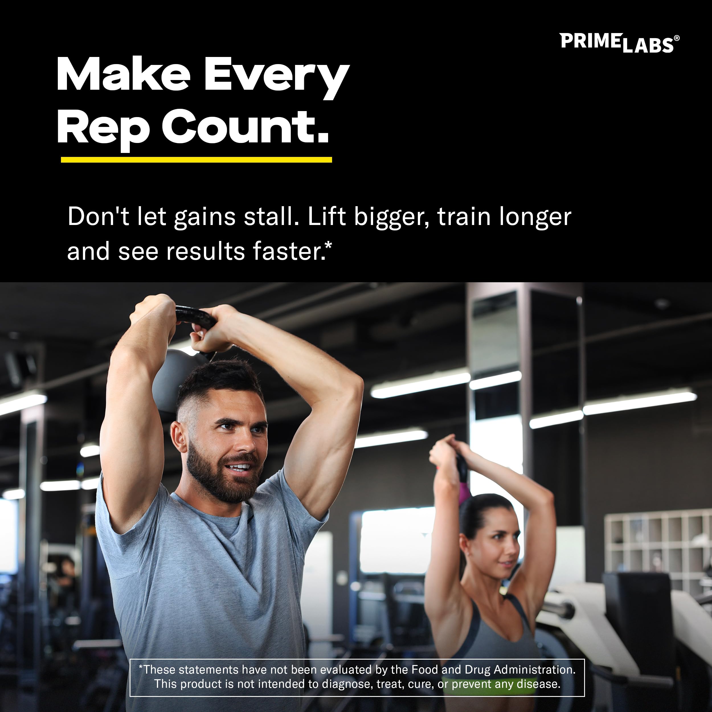 Prime Labs cápsulas junto a regla para comparar tamaño y cantidad por envase
