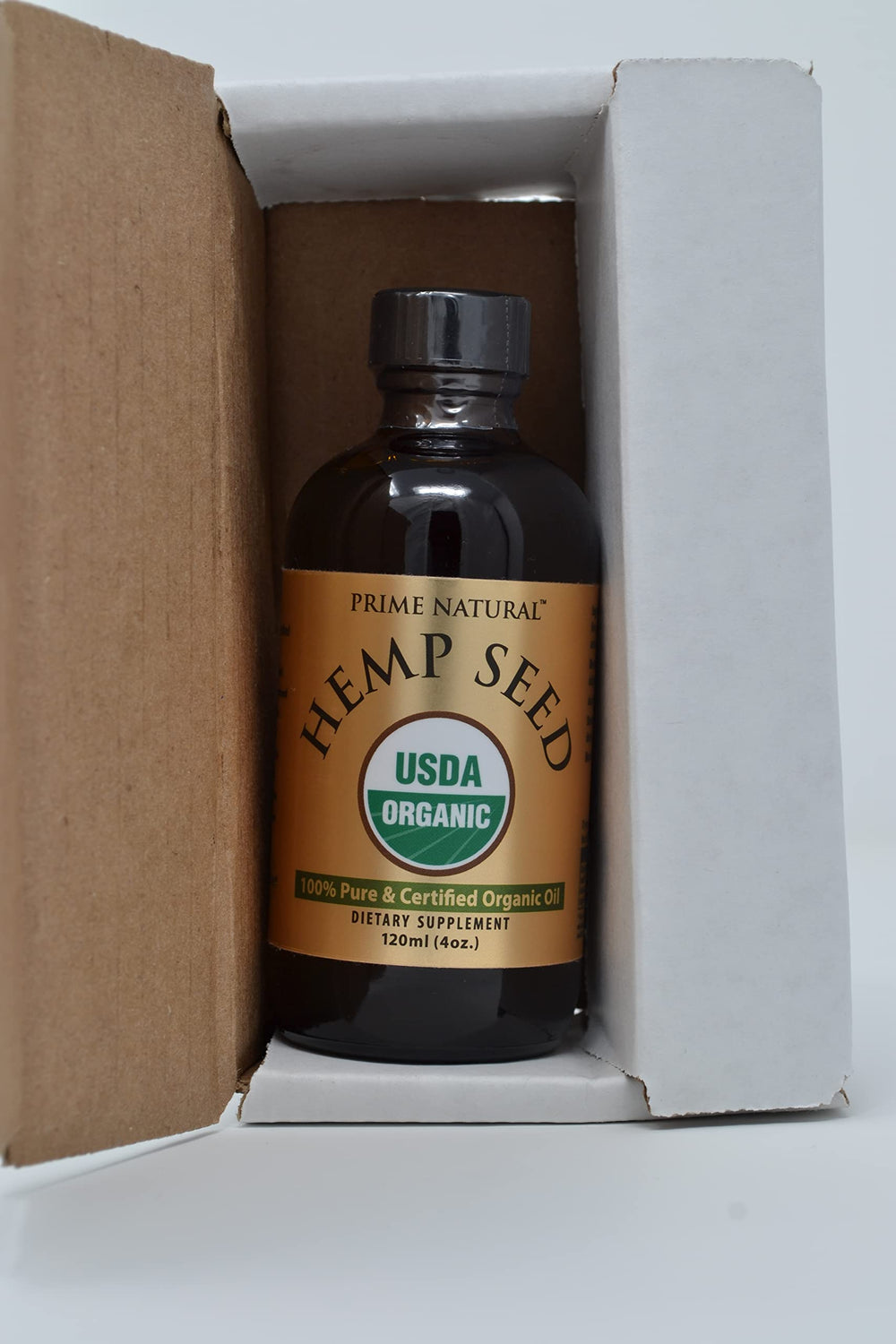 PRIME NATURAL botella junto a una regla para comparar tamaño de 120 ml, claro y práctico
