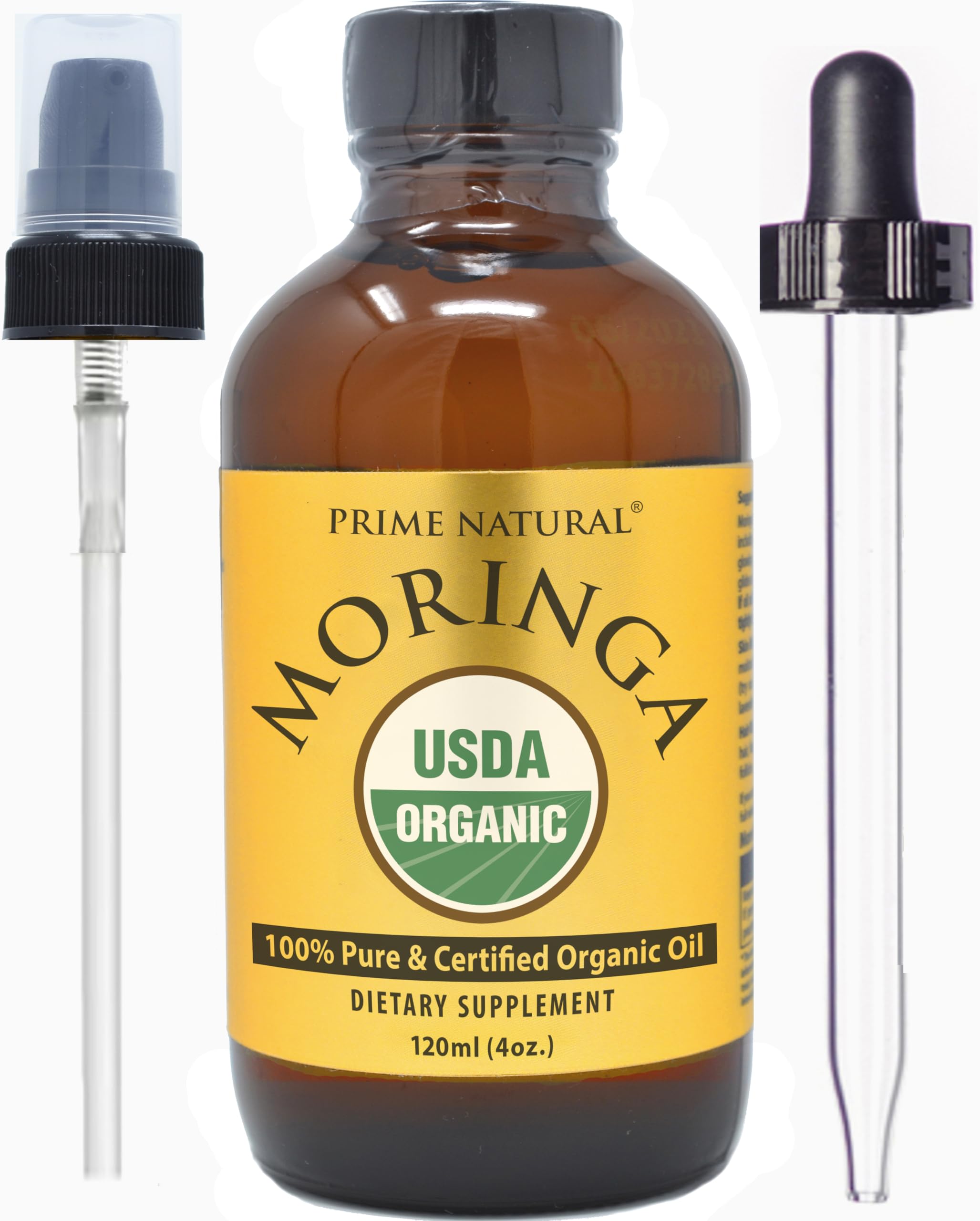 PRIME NATURAL botella frontal mostrando etiqueta orgánica y beneficios