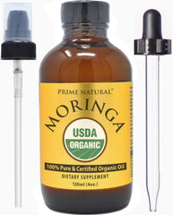 PRIME NATURAL botella frontal mostrando etiqueta orgánica y beneficios