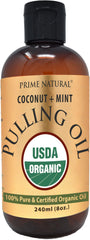 PRIME NATURAL vista frontal de la botella Cocomint 8oz refresca y cuida la boca