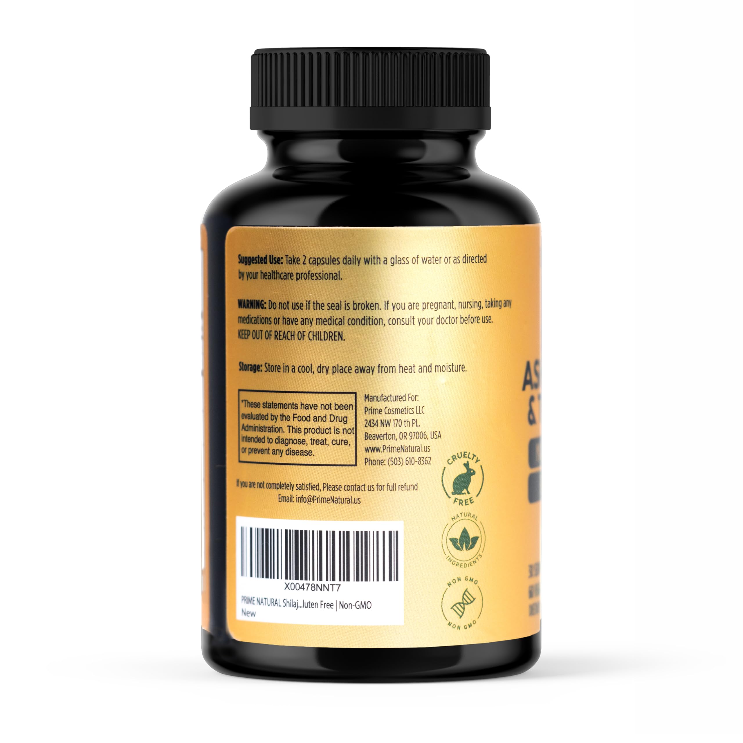 PRIME NATURAL ingredientes naturales como shilajit y sea moss juntos