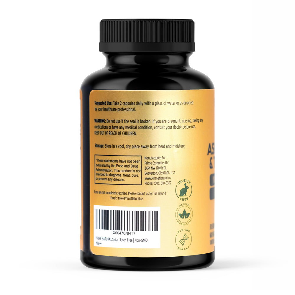 PRIME NATURAL ingredientes naturales como shilajit y sea moss juntos