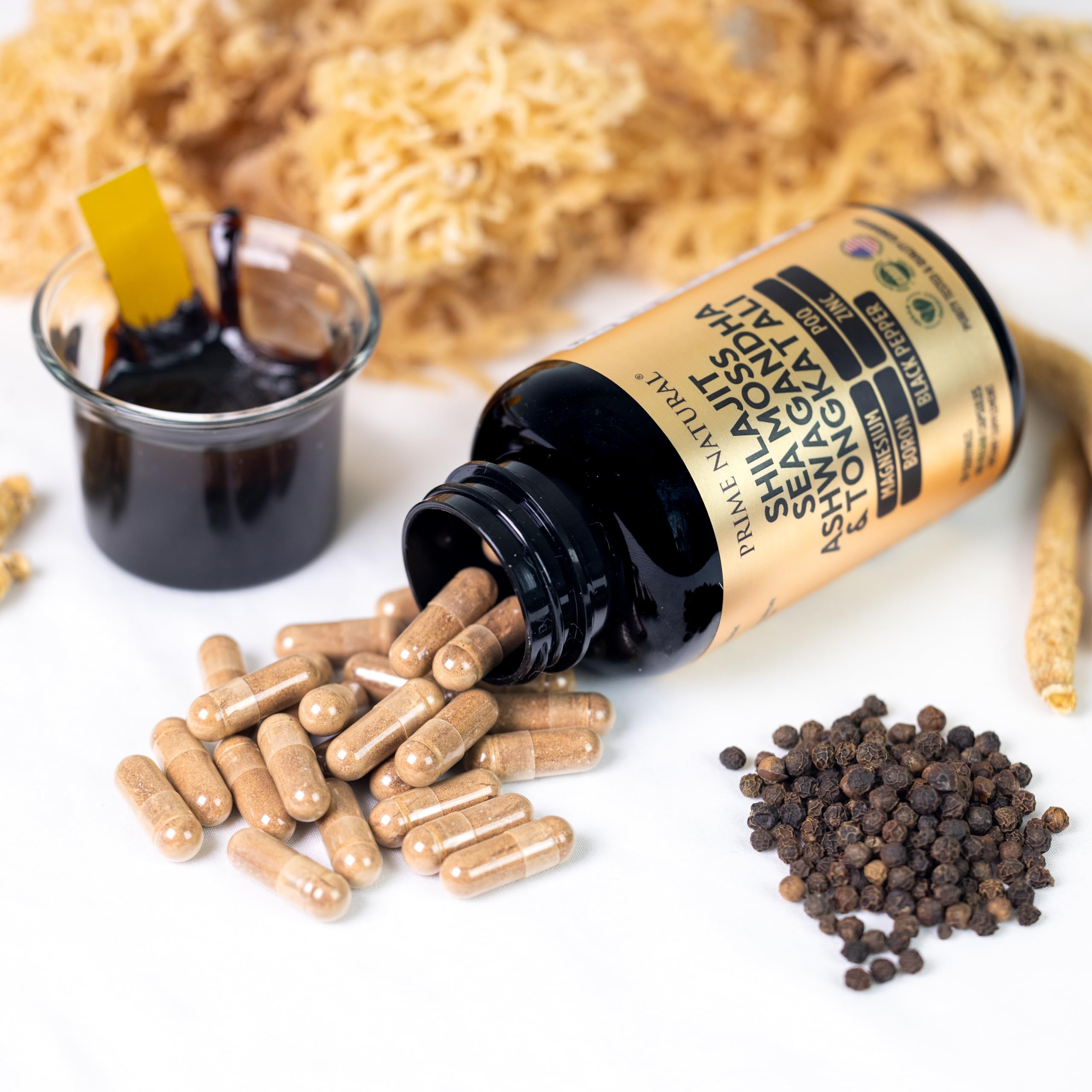 PRIME NATURAL frasco y caja presentados como paquete listo para venta
