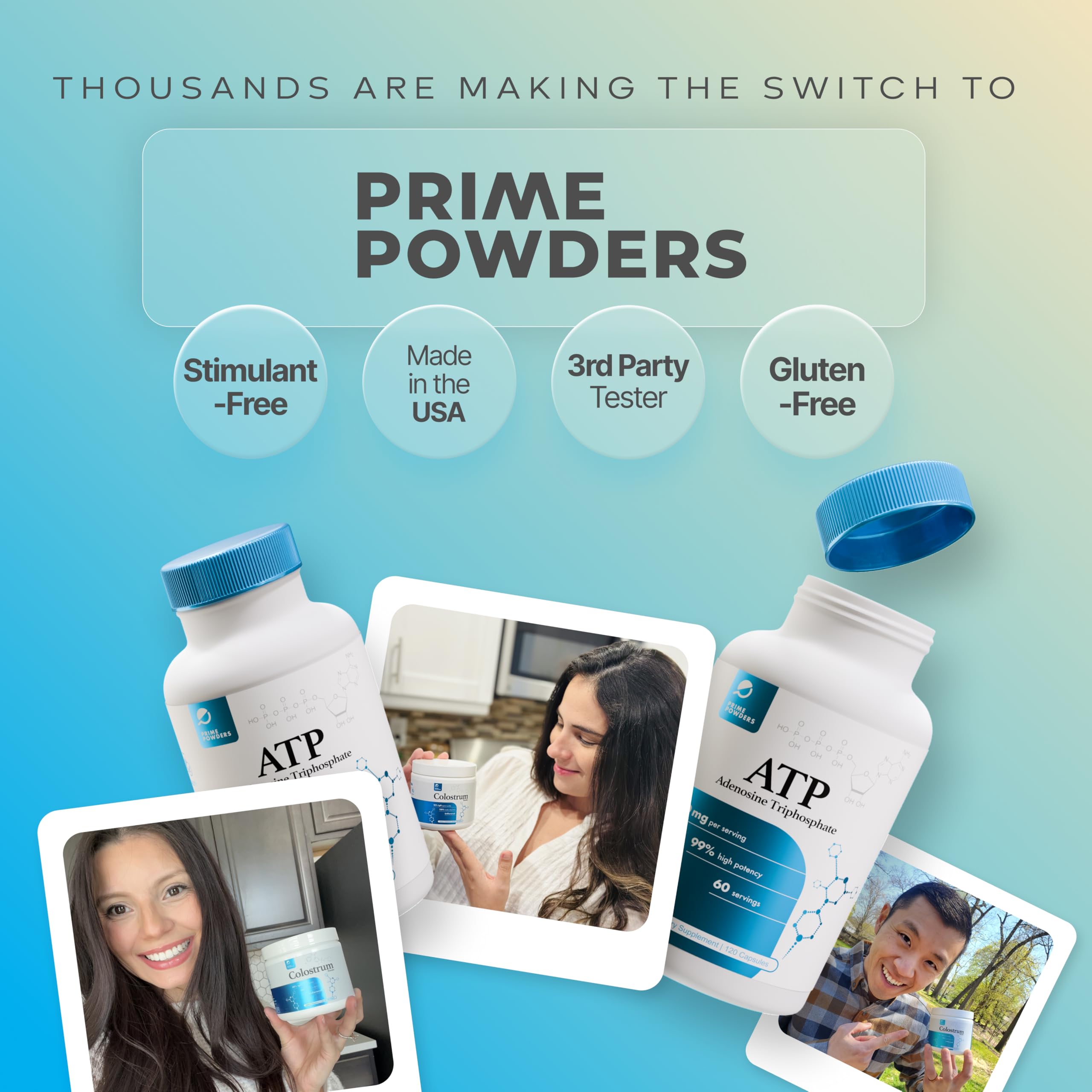 Prime Powders cápsulas junto a regla para comparar tamaño y facilidad de ingestión