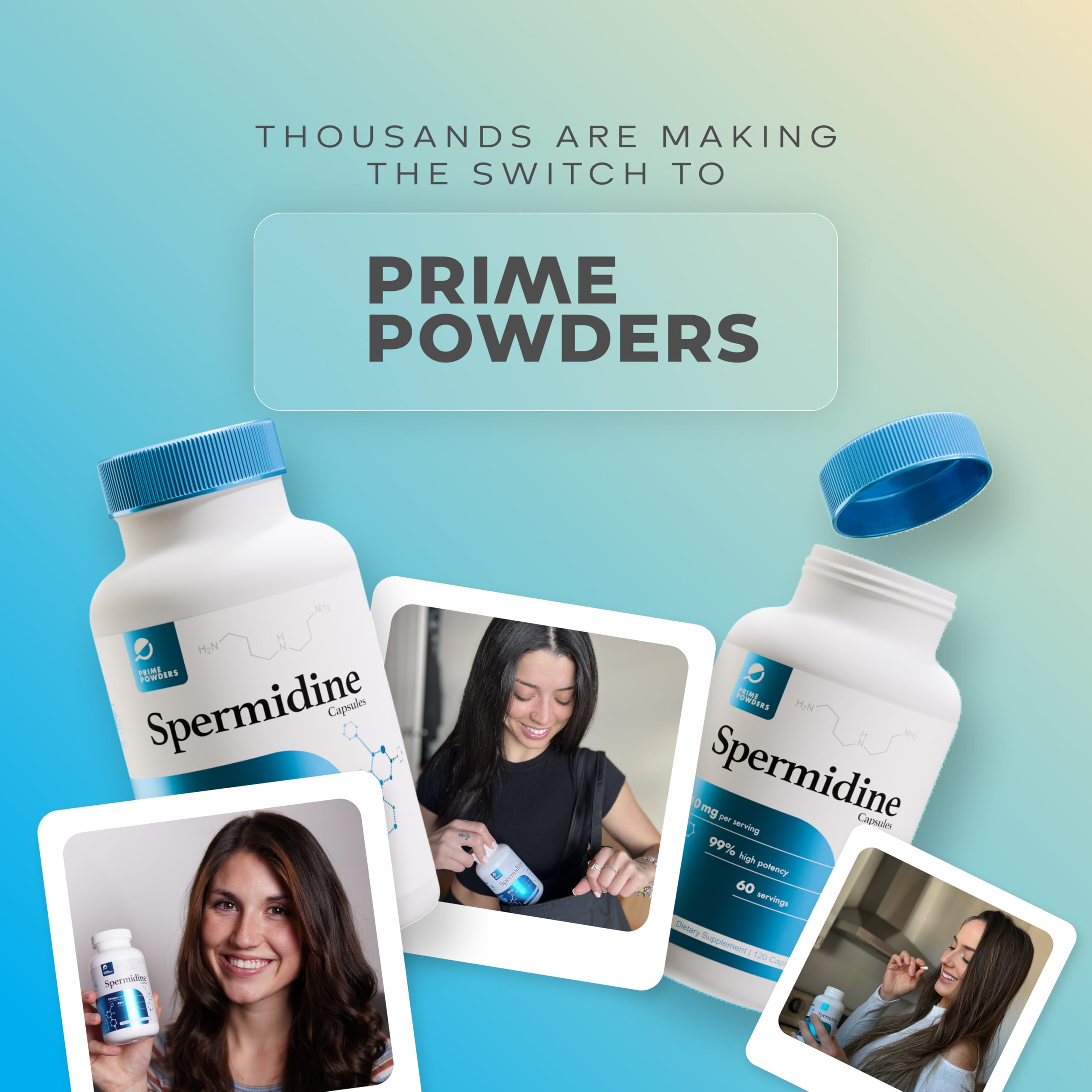 Prime Powders envase en cocina saludable sugiriendo integración diaria