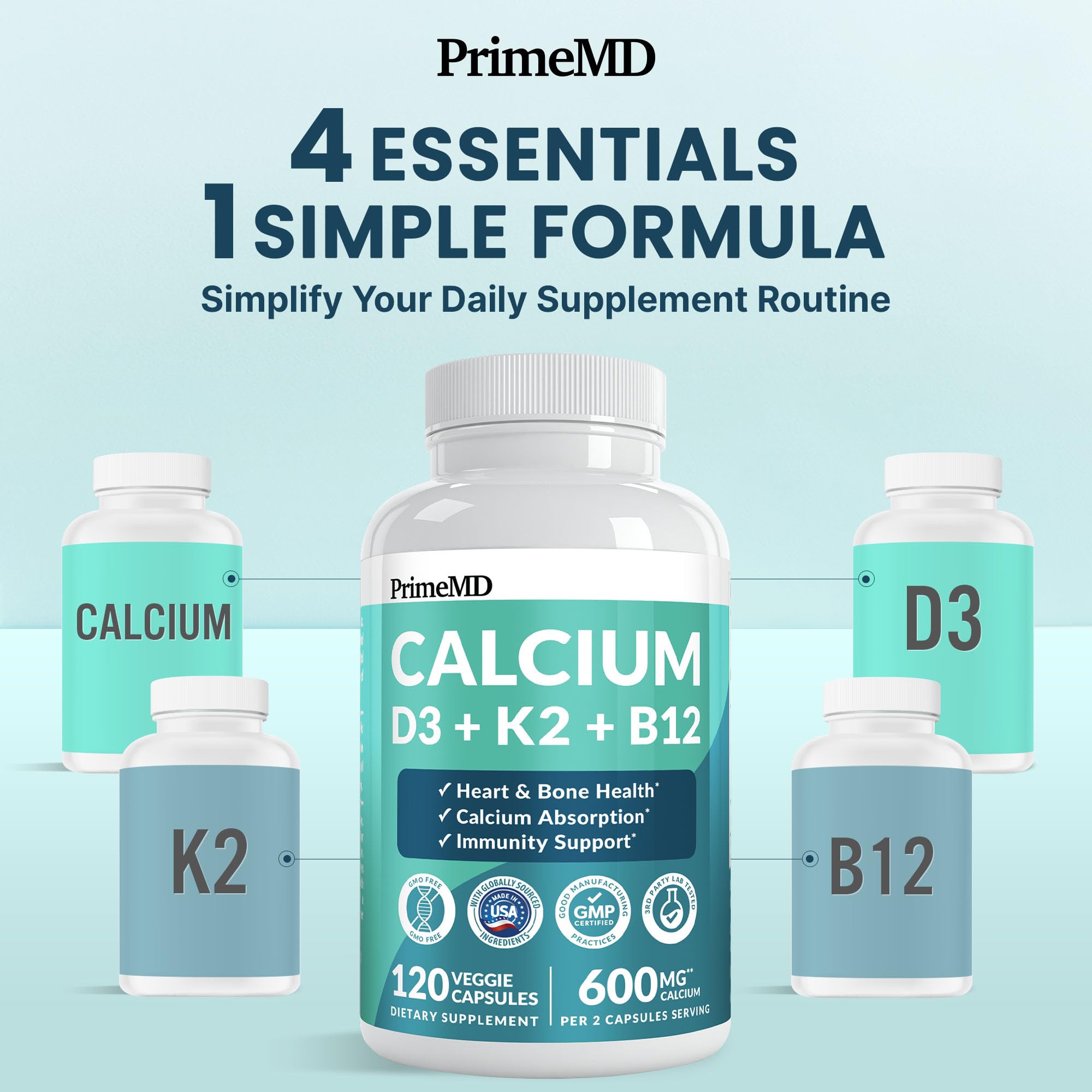 PrimeMD cápsula en primer plano mostrando textura y tamaño fácil de tragar