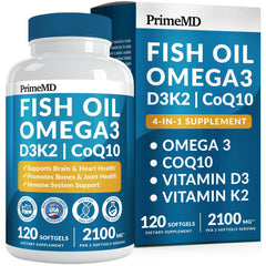 PrimeMD frontal del envase mostrando 120 softgels y beneficios claros