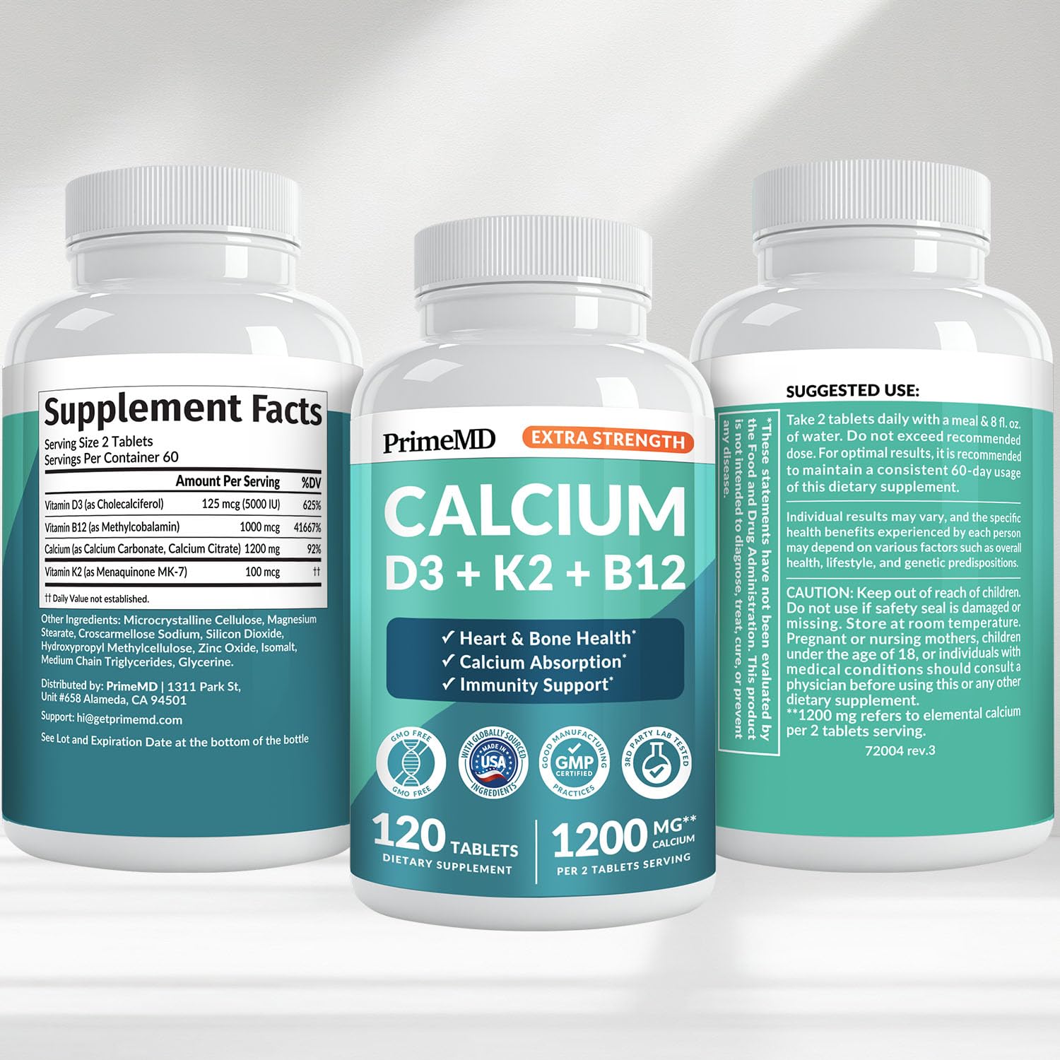 PrimeMD información nutricional mostrando dosis recomendada