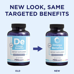 PRN rTG Omega 3 cápsula cerca destacando absorción rápida