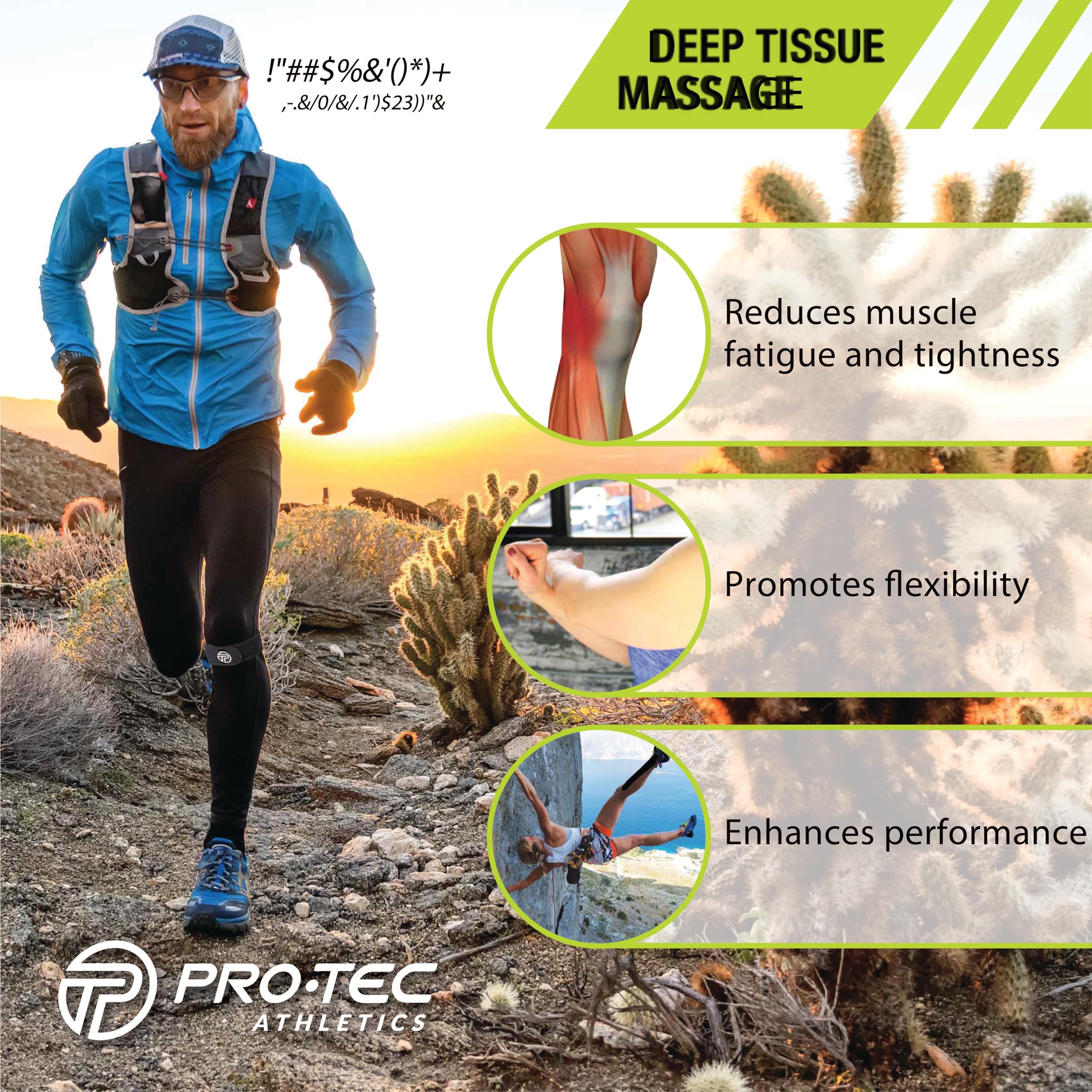 Pro-Tec Athletics orb en uso sobre isquiotibiales para alivio localizado