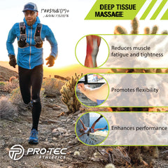 Pro-Tec Athletics orb en uso sobre isquiotibiales para alivio localizado
