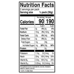 PROBAR etiqueta con ingredientes orgánicos y vitaminas B para confianza