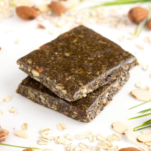 PROBAR primer plano de textura con nueces y avena, sabor y masticabilidad