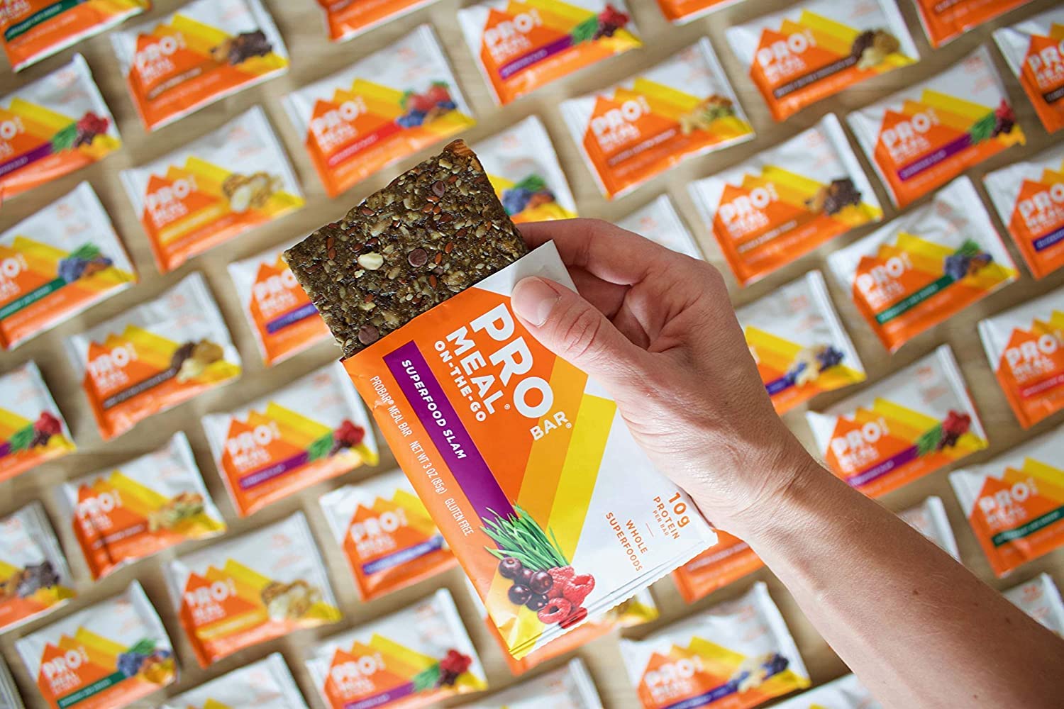 PROBAR barra servida en desayuno sencillo, reemplazo práctico y nutritivo