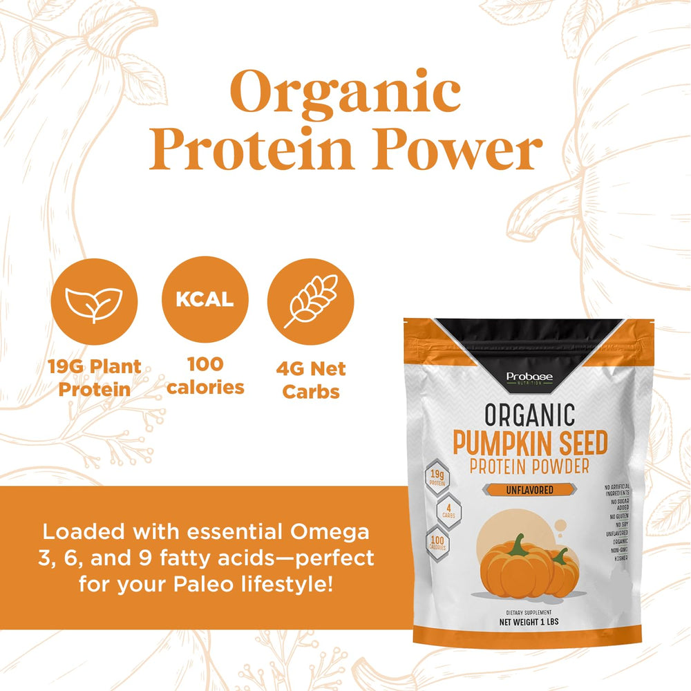Probase Nutrition detalle de etiqueta que resalta info prensado en frío y natural