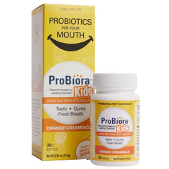 ProBiora Health comprimido junto a moneda para comparar tamaño