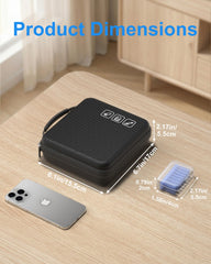 ProCase con etiqueta de dimensiones mostrando tamaño exacto