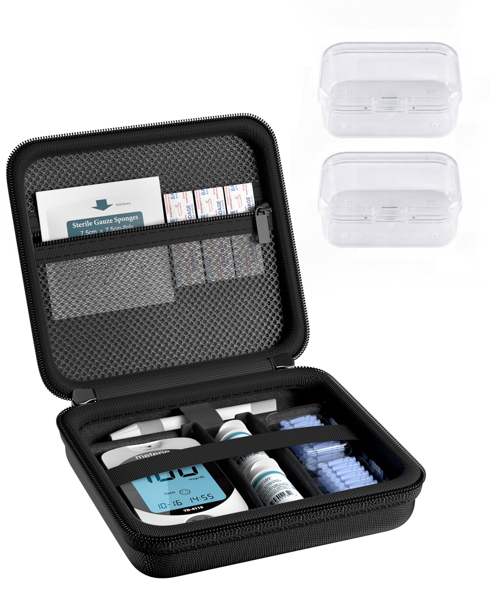 ProCase estuche frontal negro mostrando diseño resistente y compacto