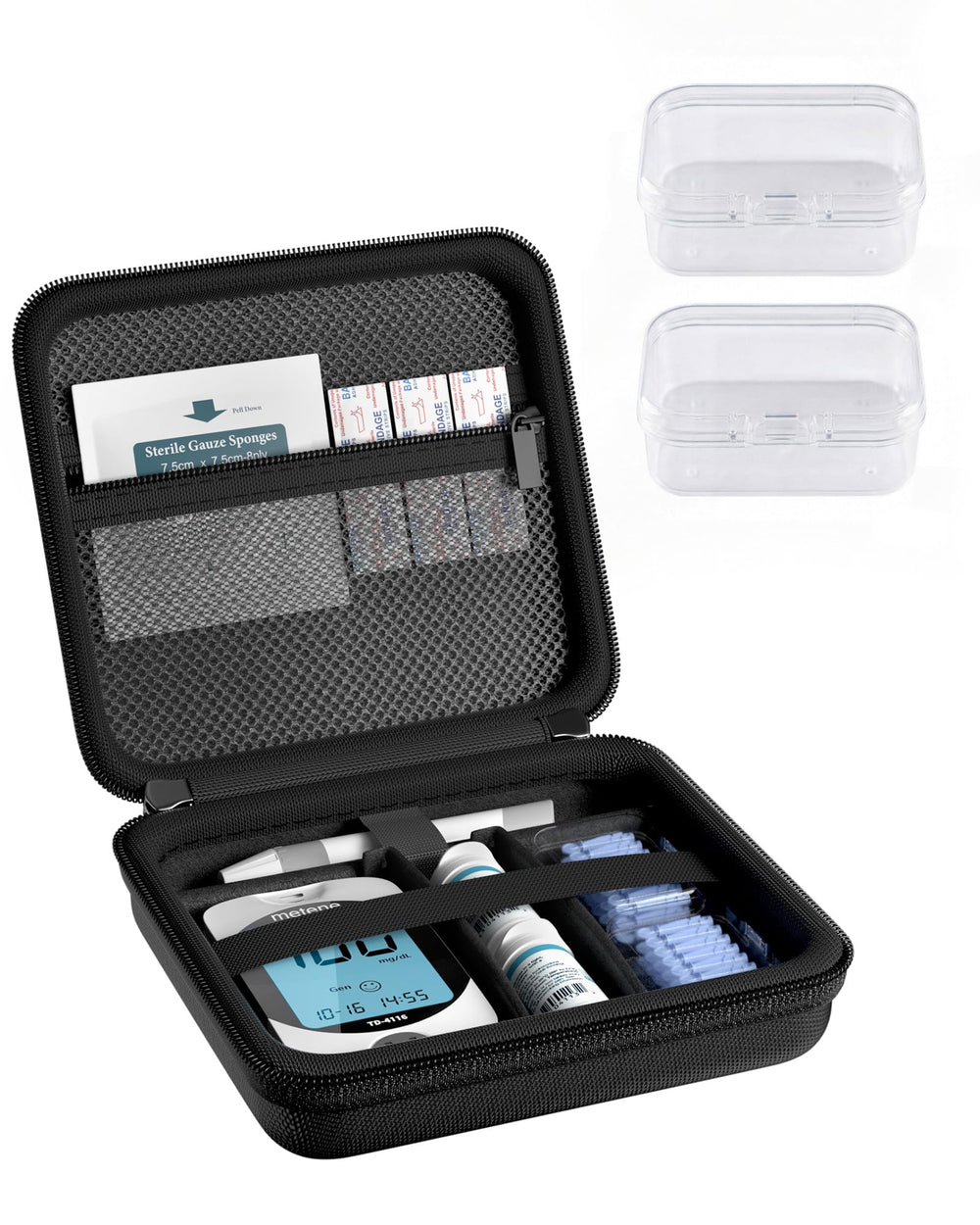 ProCase estuche frontal negro mostrando diseño resistente y compacto