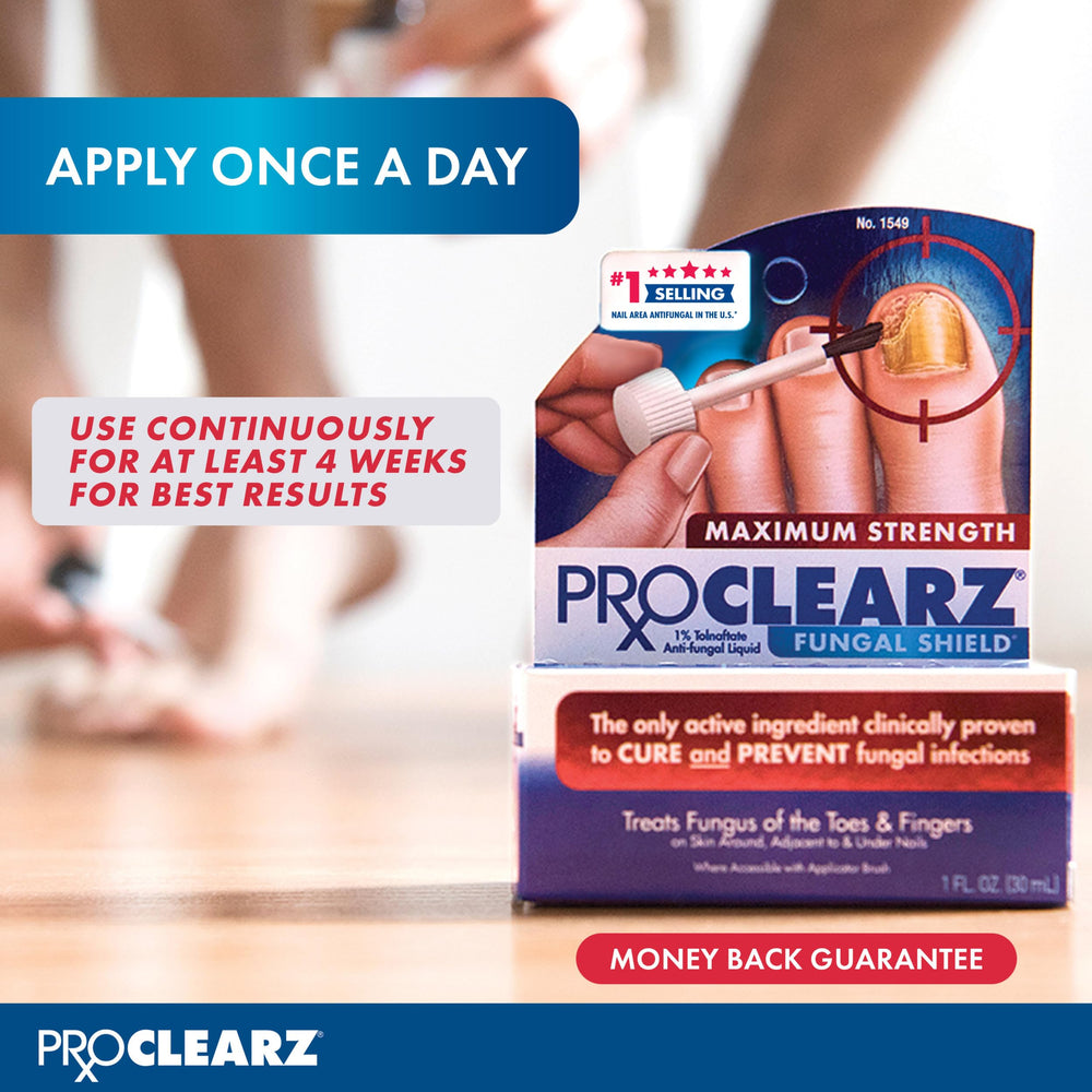ProClearz junto a una regla para comparar tamaño y portabilidad