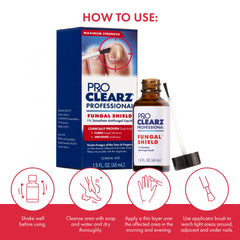 ProClearz etiqueta con ingrediente Tolnaftato 1% claramente visible, información clara