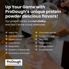 ProDough etiqueta nutricional y lista de ingredientes para confianza