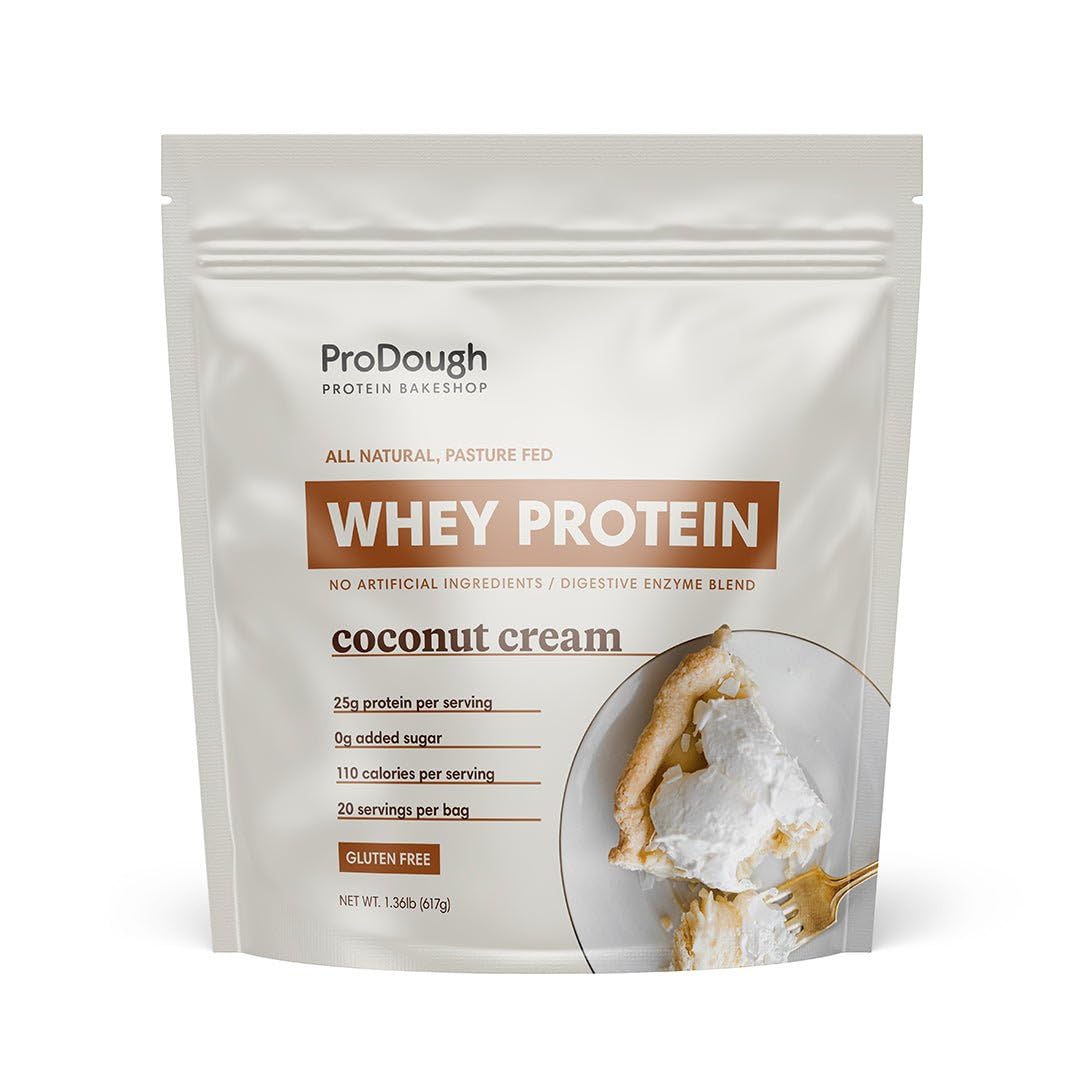 ProDough envase frontal Coco Crema mostrando diseño y beneficios