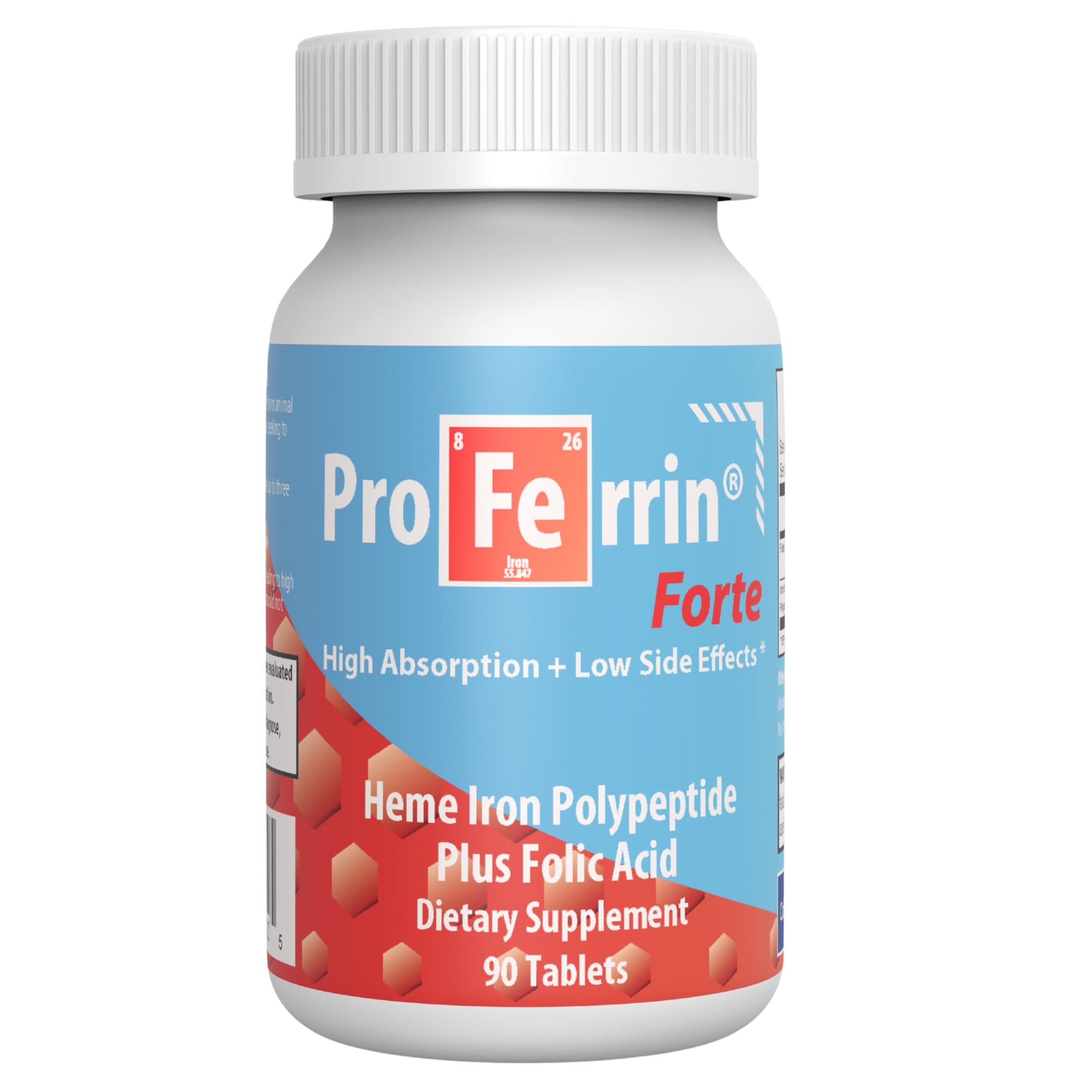 Proferrin envase frontal mostrando 90 tabletas y beneficios de absorción