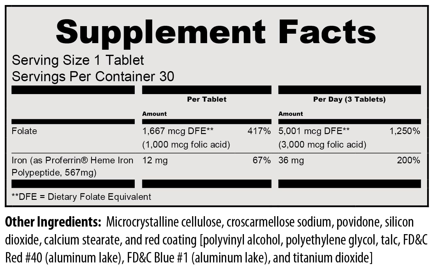 Proferrin tableta en primer plano detalle de textura y fácil digestión