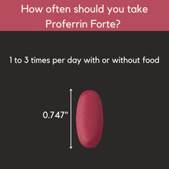 Proferrin tableta en mano para comparar tamaño y dosificación práctica