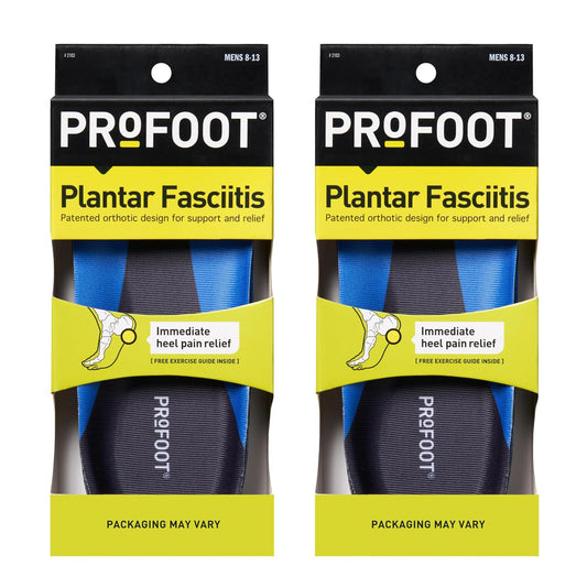 PROFOOT frontal del empaque mostrando dos pares y beneficios de soporte