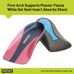 PROFOOT plantilla colocada dentro de un zapato mostrando ajuste práctico