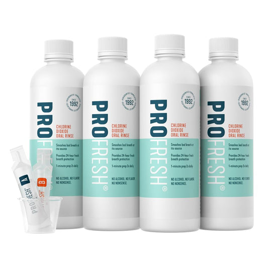 ProFresh botella frontal sin alcohol beneficio control prolongado del mal aliento