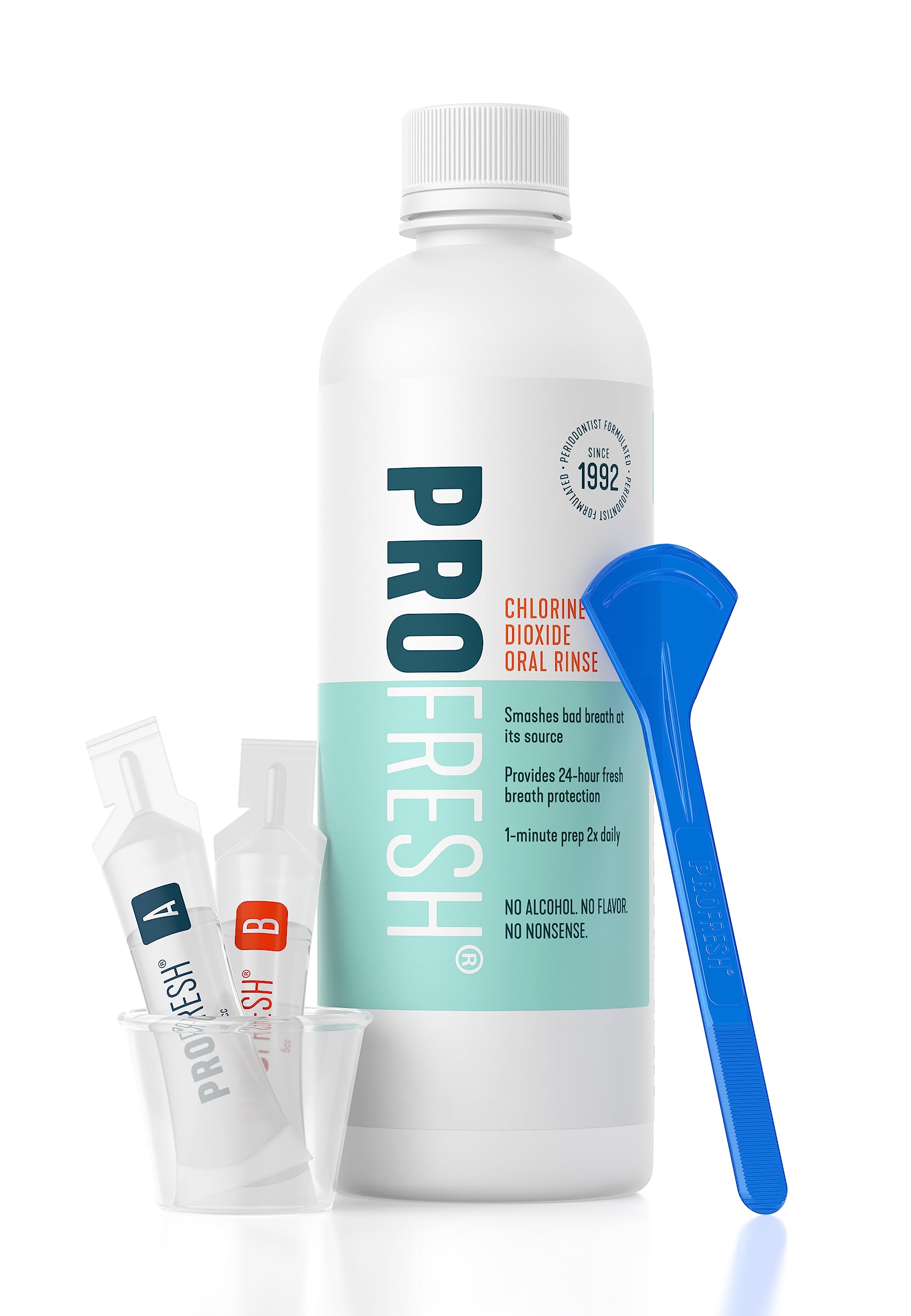 ProFresh envase frontal mostrando etiqueta clara y beneficio contra mal aliento